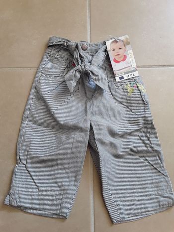 Pantalon été rayé fille ORCHESTRA 2 ans NEUF