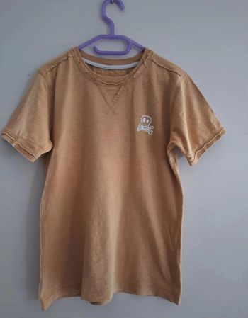 Tee shirt moutarde tête de mort 12 ans