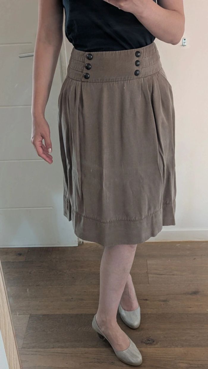 Magnifique jupe taupe ekyog lyocell - photo numéro 5