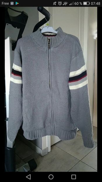 Gilet épais homme taille L gris