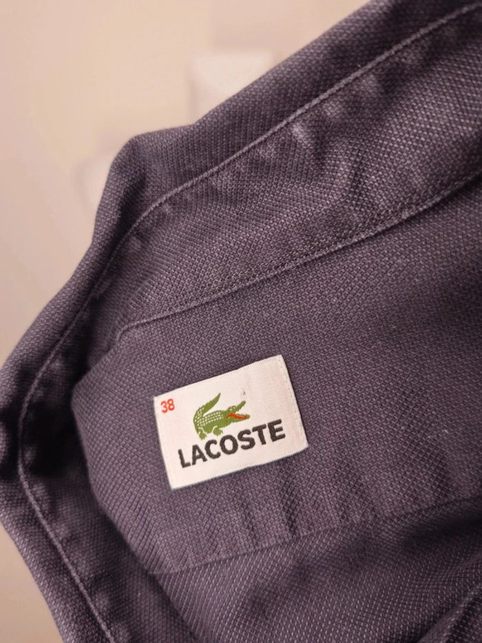 Chemise Lacoste Femme Taille 38 Bleu - photo numéro 7