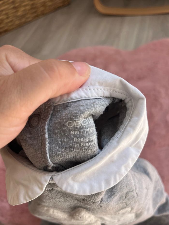 2 pyjamas 9 mois velours hiver mixte - photo numéro 6