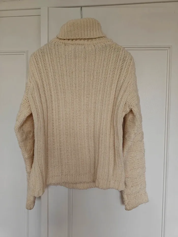 Pull col roulé couleur crème Influx - photo numéro 3