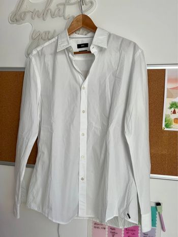 Chemise Boss Slimfit Blanche Manches longues Taille L