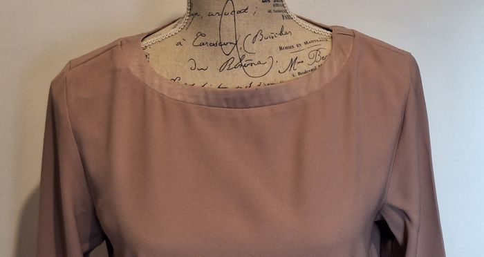 Blouse fluide couleur vieux rose unie - photo numéro 2