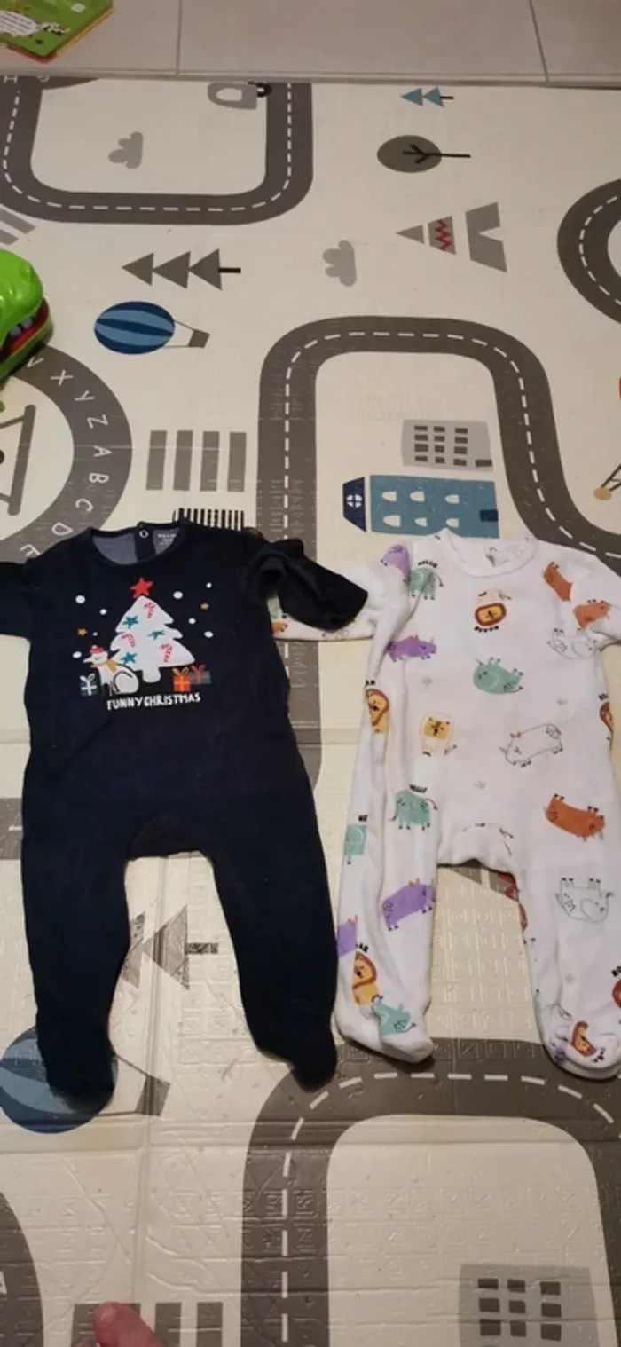 Lot de 2 pijamas velours
