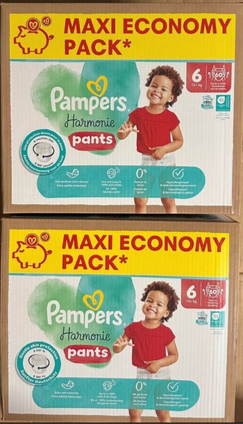 2 cartons de couches Pampers  taille 6