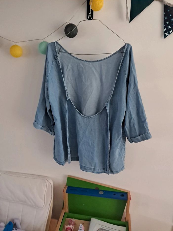 Blouse style jean - photo numéro 3