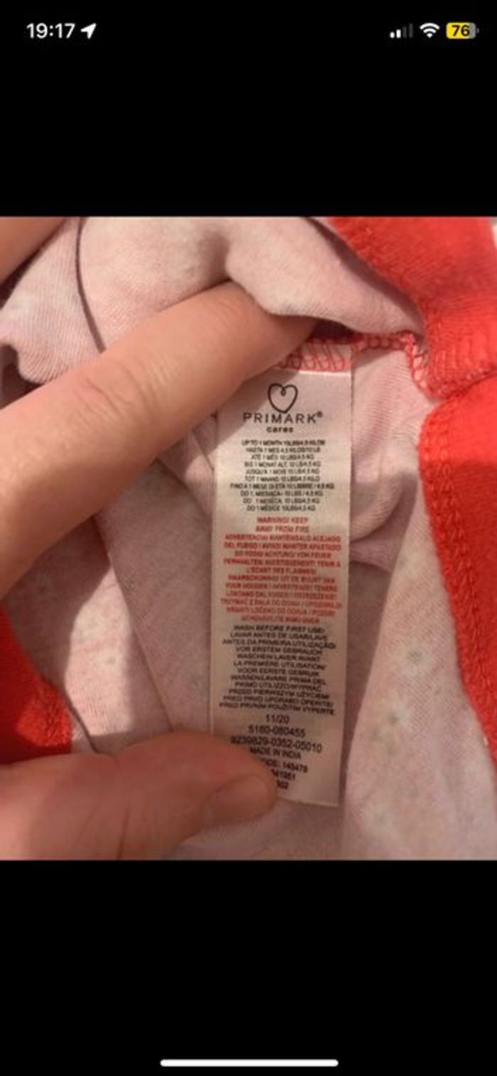 Lot de 2 body Primark jusqu’à 1 mois - photo numéro 4
