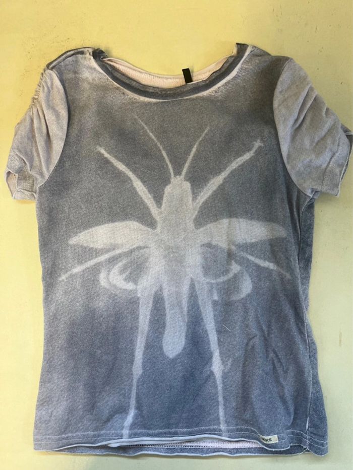 Tee shirt ikks rose et gris