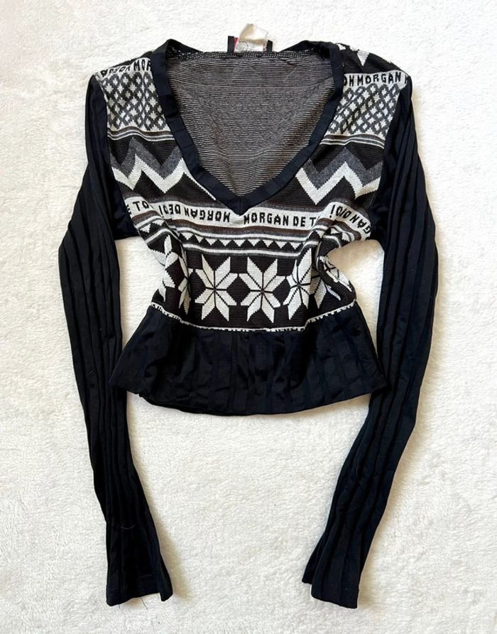 Soldes Summer Sales 🔥 Top court bi matière Coquette vintage made in France y2k - Taille S/M