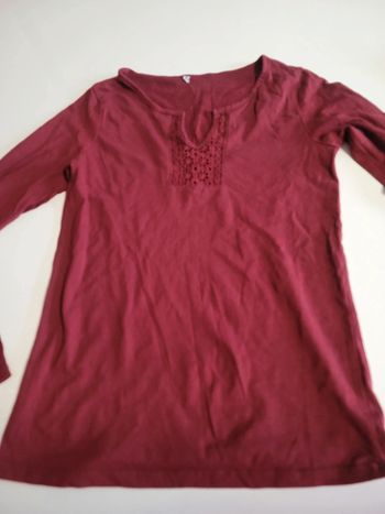 Haut femme bordeaux 36 tbe