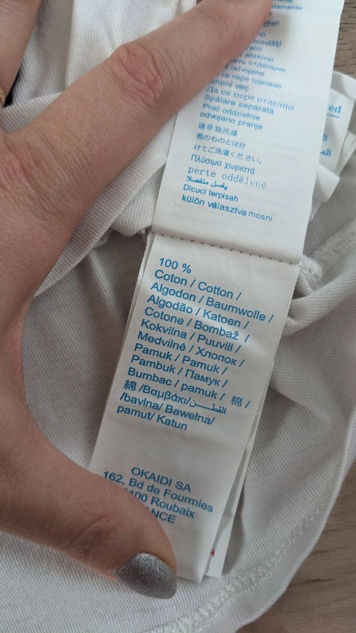 Tee-shirt manches longues Blanc Hérisson Obaïbi 12 Mois - photo numéro 6