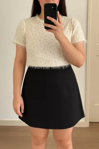 Haut paillettes beige neuf Taille L