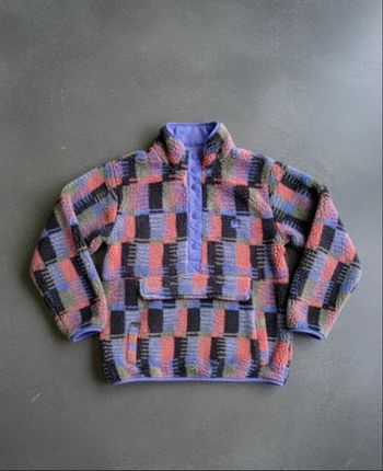 Pull polaire billabong switchback motif carreaux 