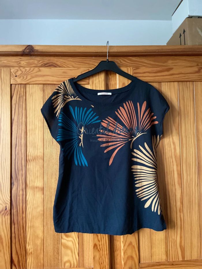 Blouse manche courte femme 36 camaïeu