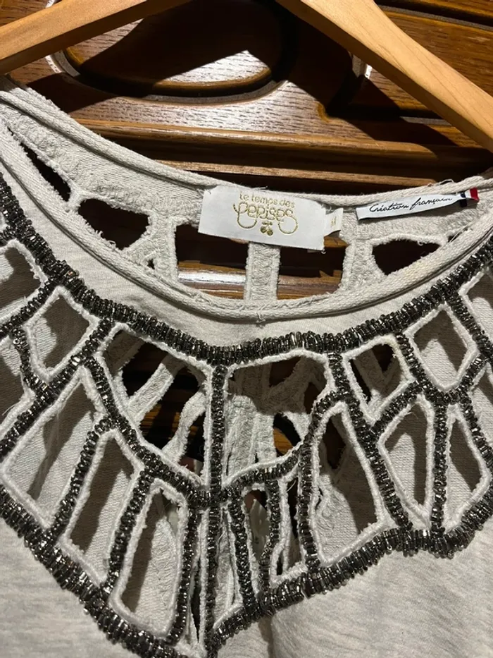 Sweat original le temps des cerises crème - photo numéro 2