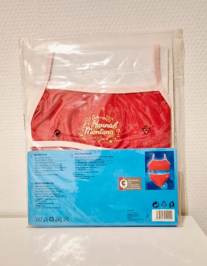 Bikini bandeau rouge hannah Montana  - 122 128- disney - photo numéro 4