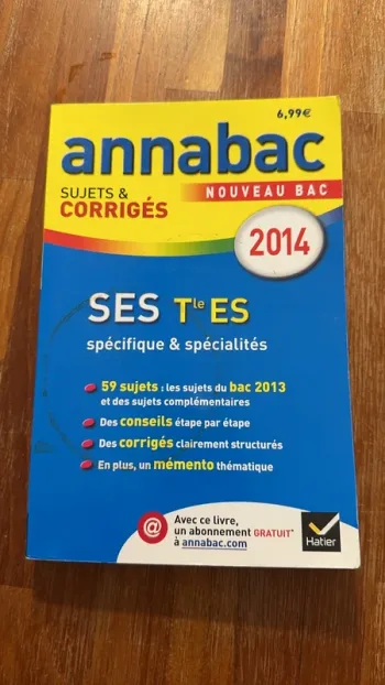 Livre annabac 2014 ses