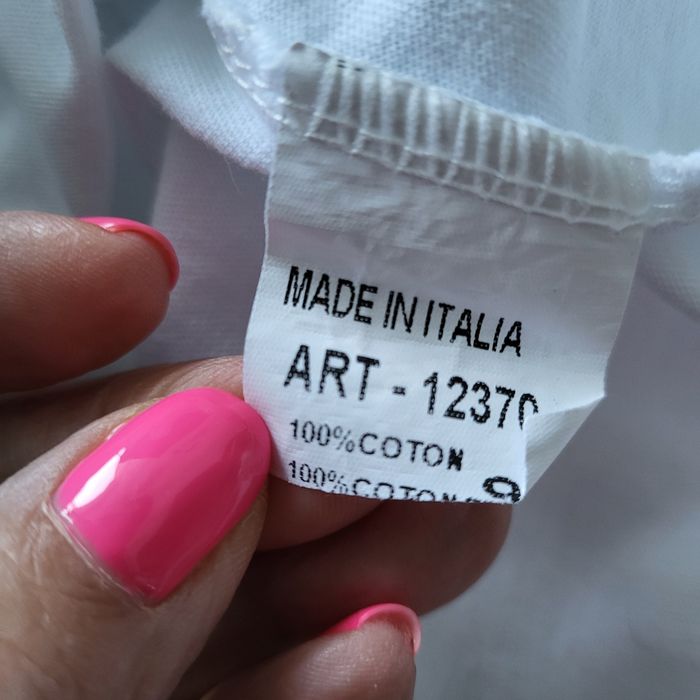 Tee-shirt blanc skull dorée et dentelle blanche taille unique Mina Rosa en excellent état - photo numéro 9