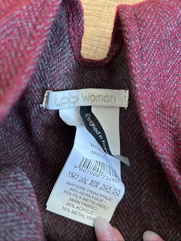 Poncho bordeaux et doré les Petites Bombes taille unique jamais porté - photo numéro 9