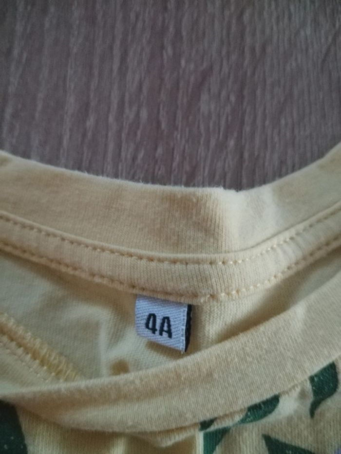 Tee shirt jaune 4 ans - photo numéro 3