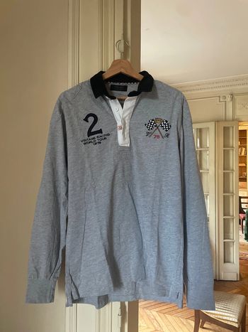 Polo Manches longues gris Zara Taille L