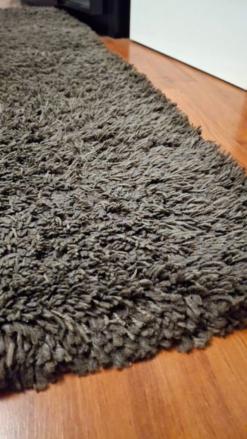 [E] Tapis Shaggy à poils longs marron, 124x178 cm