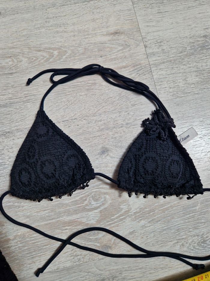 Superbe ensemble noir neuf jupe avec bikini 2 pièces Etam 34 - photo numéro 8