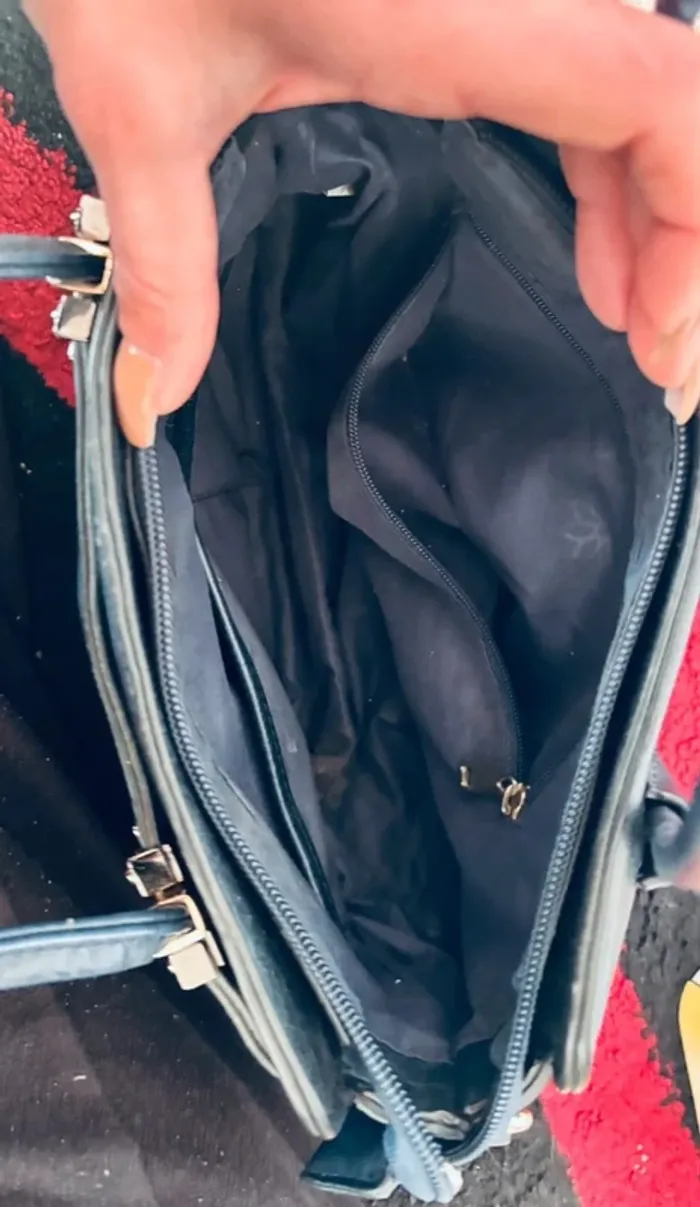 👜 sac à main bleu marine et doré - photo numéro 7