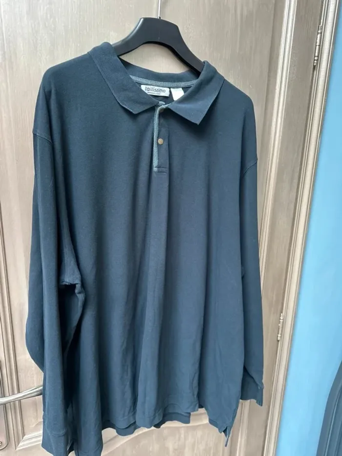 Polo manche longue taillissime 7XL noir - photo numéro 8