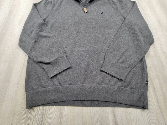 Sweat Nautica ¼ zip gris anthracite – Taille L – Parfait état - photo numéro 4