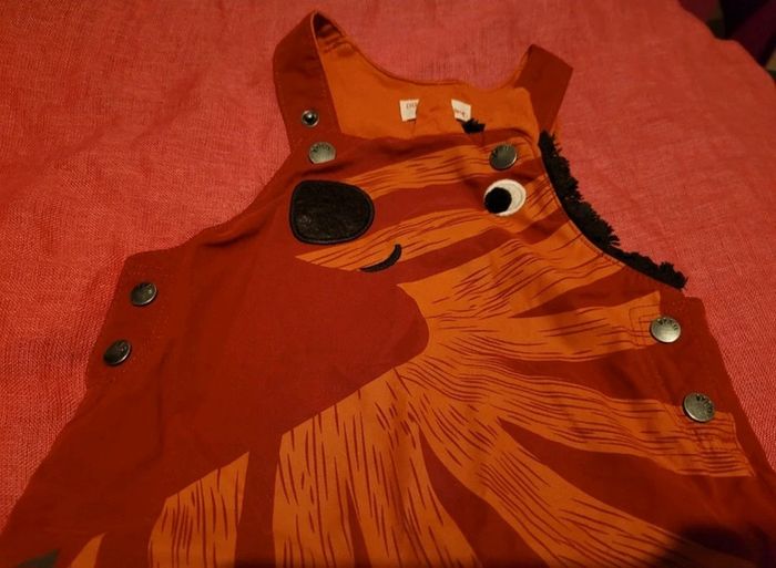 Adorable salopette girafe doublée 3 mois 59 cm + chaussettes offertes - photo numéro 3