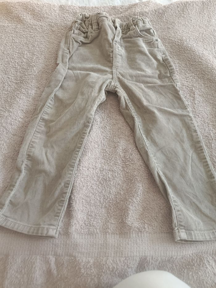 Pantalon effet velours