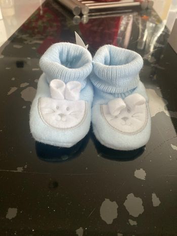 Chausson bébé bleu