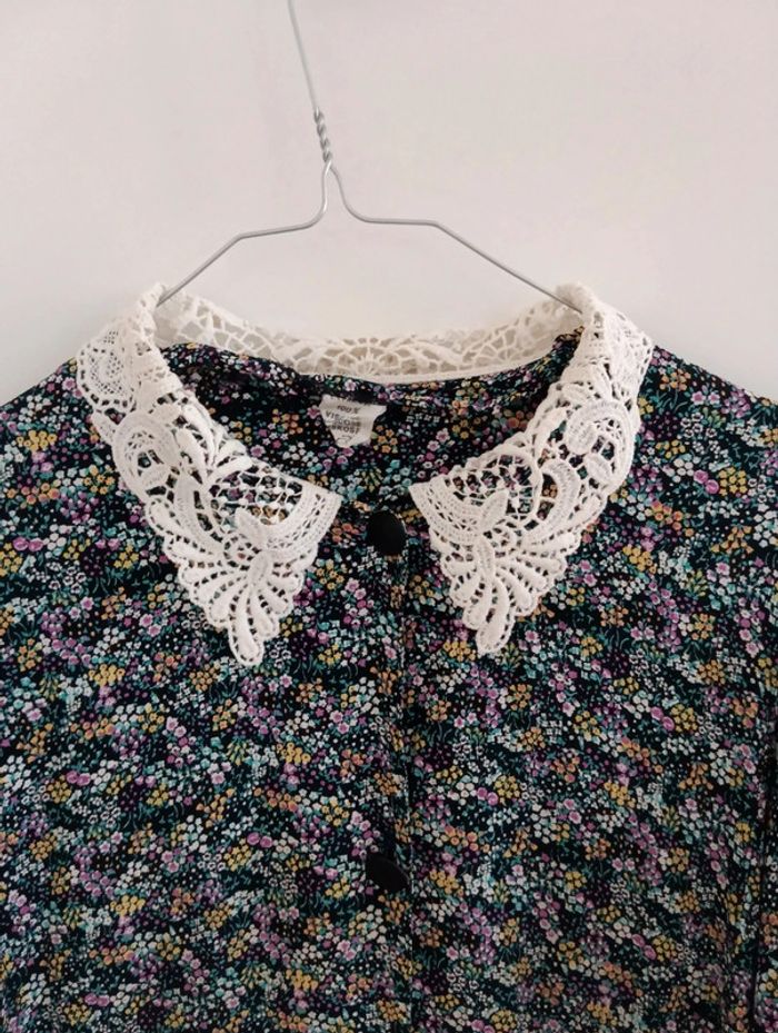 Robe vintage viscose à fleurs taille 46 - photo numéro 3