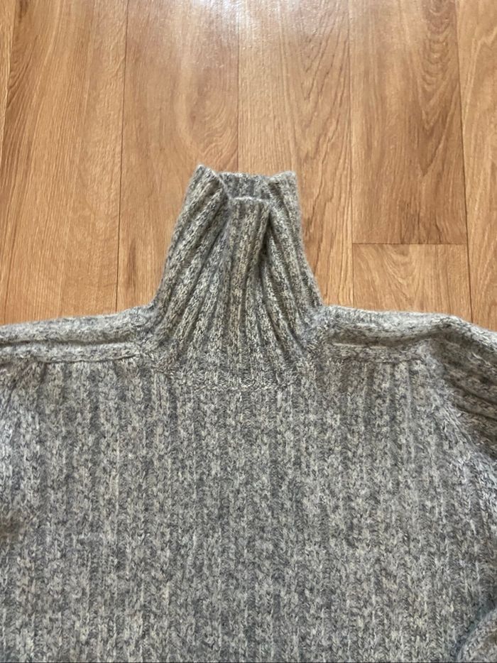 Pull gris chiné laine M - photo numéro 3