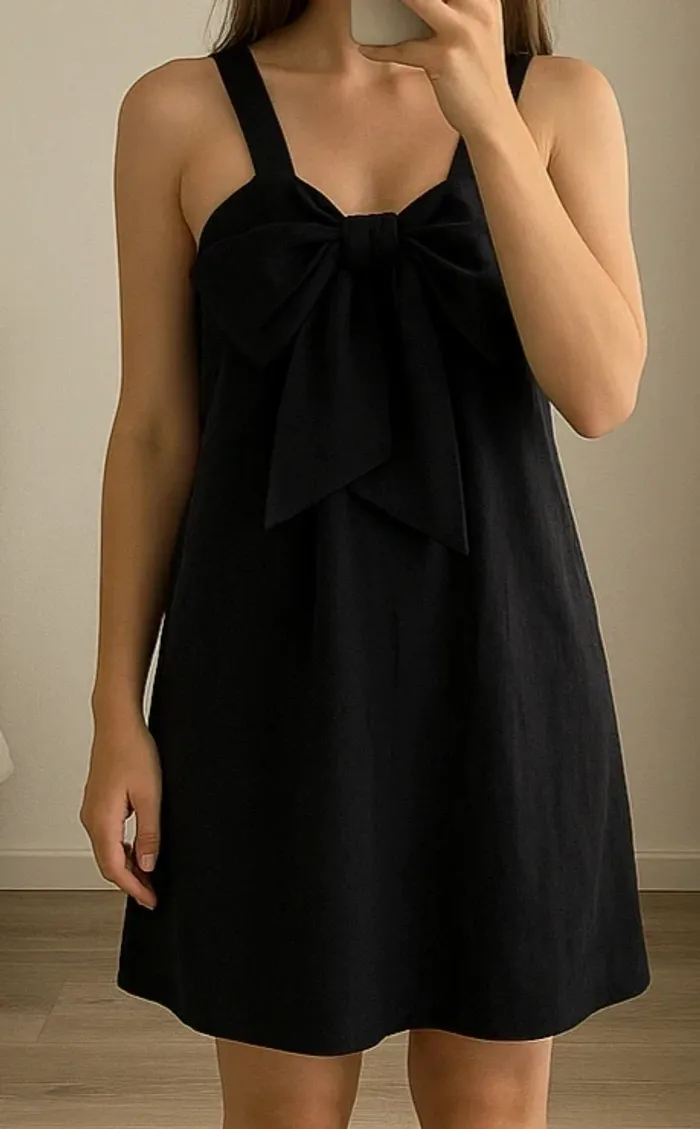 Robe noire courte claudie pierlot noeud 38
