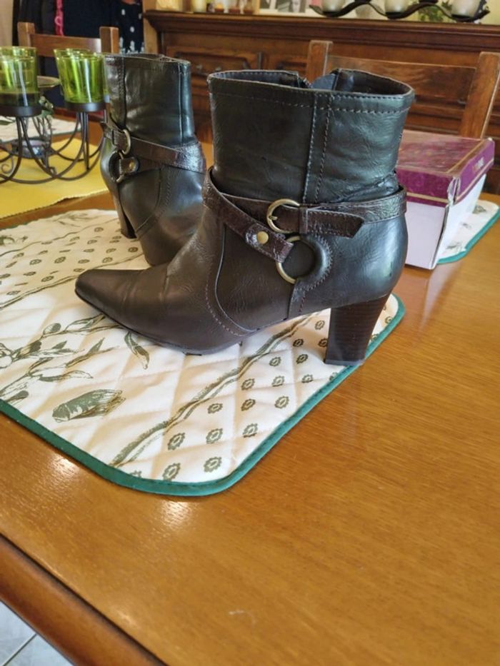 Bottines noires similicuir taille 39 Altramarea - photo numéro 3