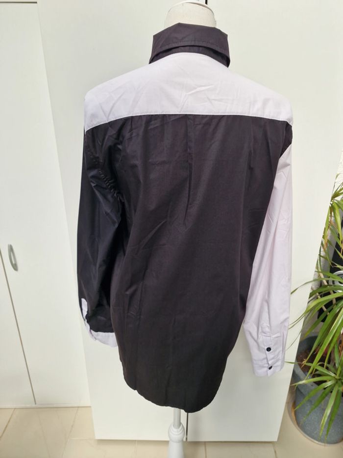 Chemise Bicolore Noire Et Blanche - photo numéro 4