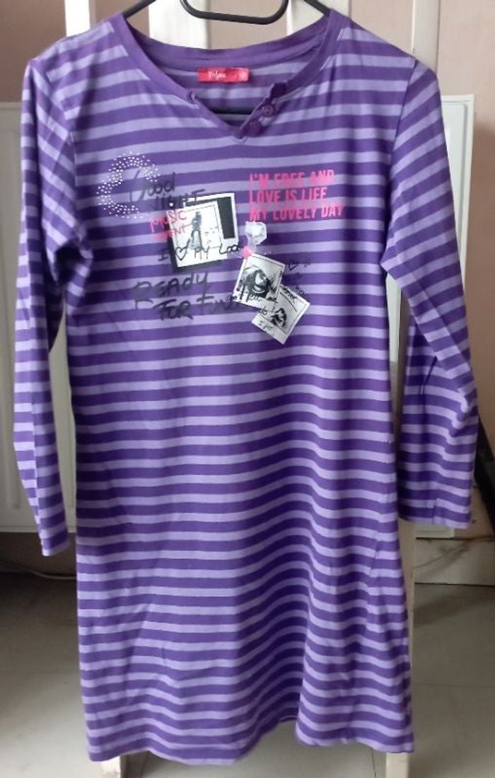 Chemise de nuit manches longues