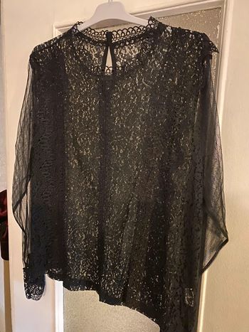 Haut dentelle noir fete 3xl voile