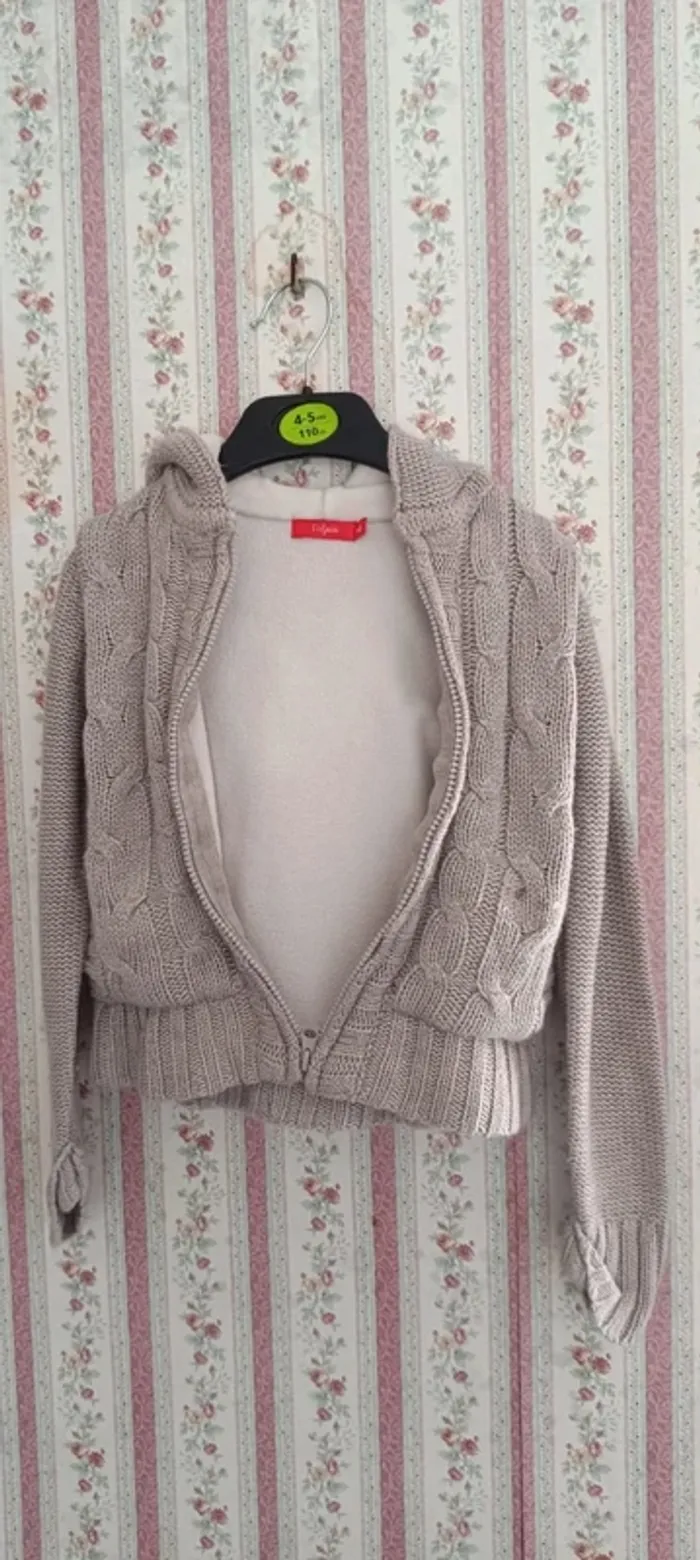 enfant 71- Gilet zippé à capuche, tissaia, 5 ans - photo numéro 4