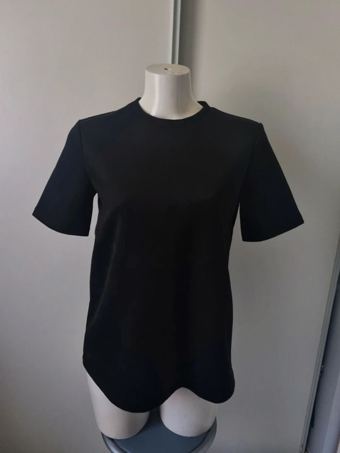 Tee-shirt shirt noir suédine M zara