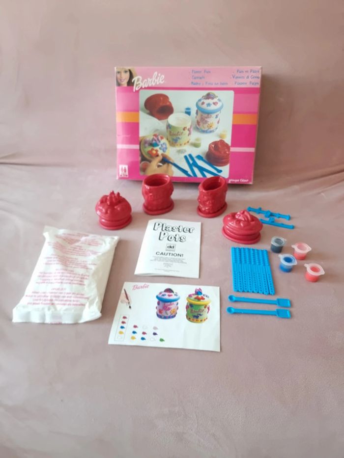 Barbie pots en plâtre