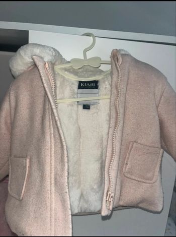Manteaux rose à fourrure 6 mois
