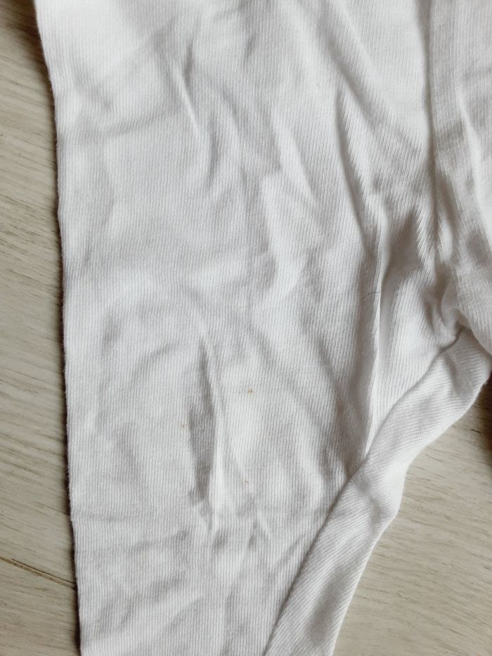 Vêtement bébé fille pantalon legging blanc 6 mois - photo numéro 2
