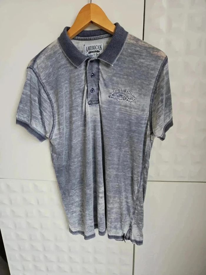 tee shirt polo a col manche courte american vintage homme taille M - photo numéro 2