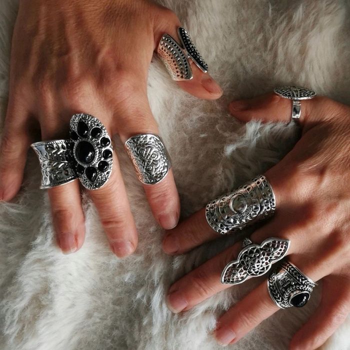 A41 lot de 8 bagues bohème rétro diverses taille neuve - photo numéro 4