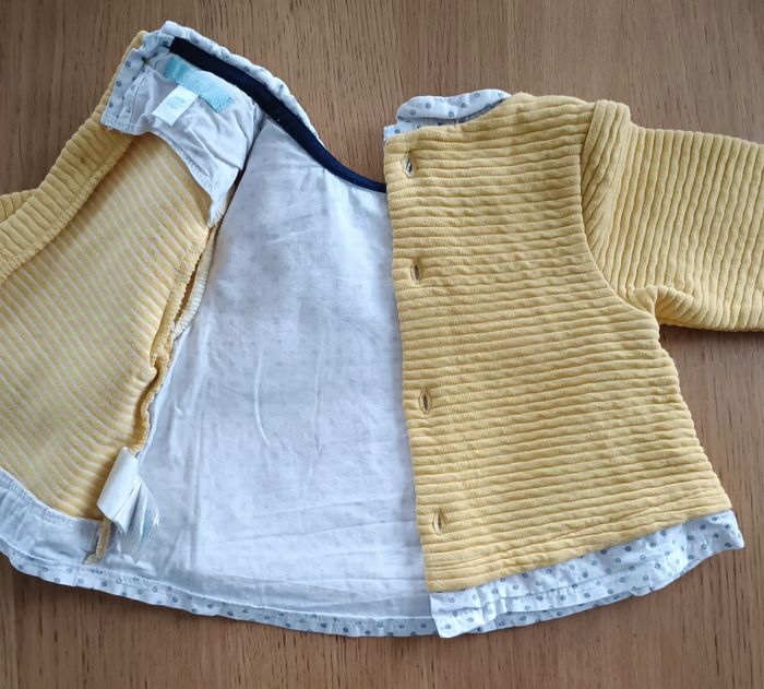 Gilet Cache-coeur Obaïbi jaune 9 mois fille - photo numéro 9